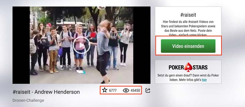 Auf das Bild klicken und dein bestes Video einsenden!