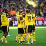 Die Mannschaft von Borussia Dortmund jubelt